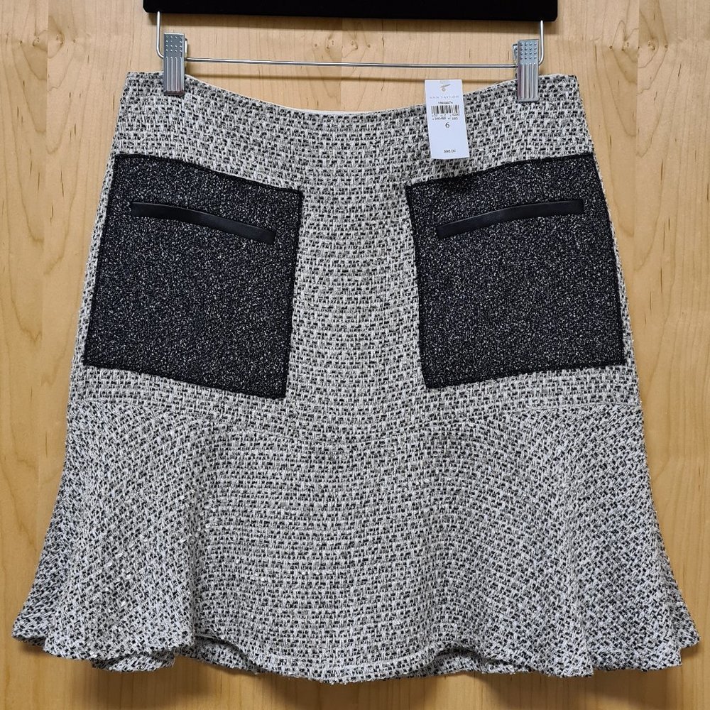 Ann Taylor NWT Tweed Flounce Skirt size 6